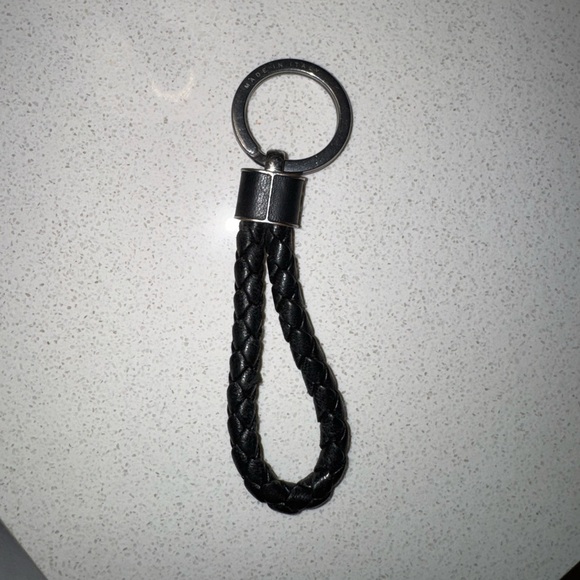 Bottega Veneta Black Leather Key Ring - Picture 2 of 7